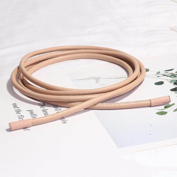 Women Leather Cord String Rope Waist Belt For Dress Knot Belt For 9171 - Picture 4 of 6
